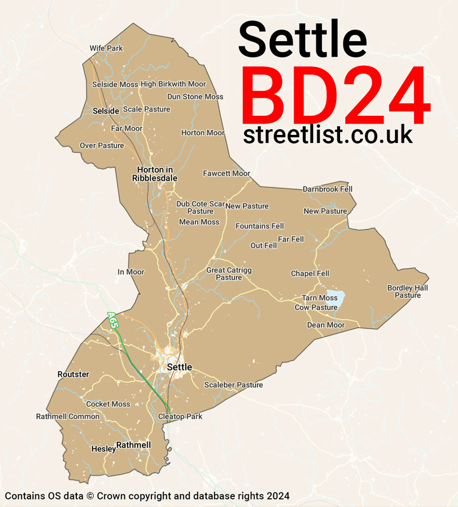 Map of the BD24 postcode