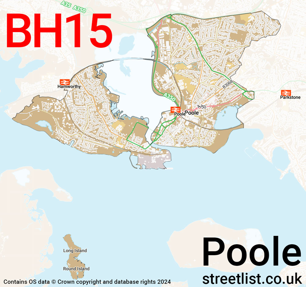 Map of the BH15 postcode