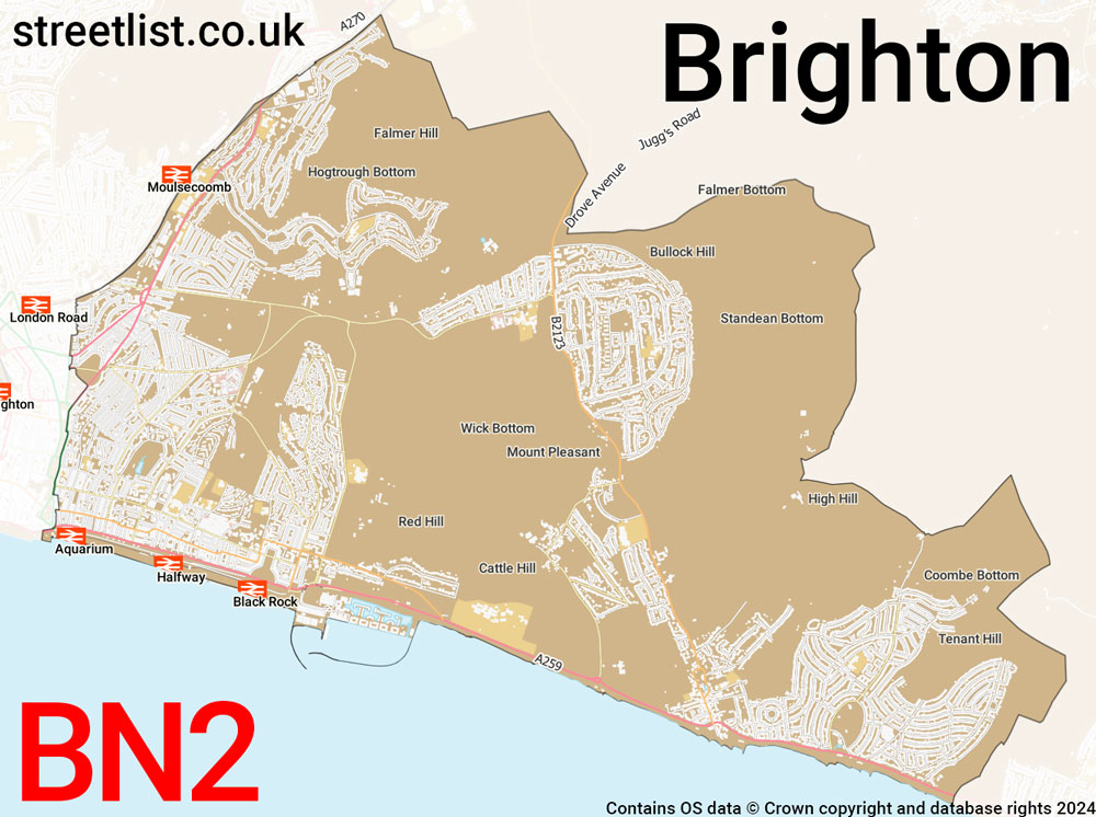 Map of the BN2 postcode