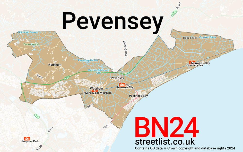 Map of the BN24 postcode