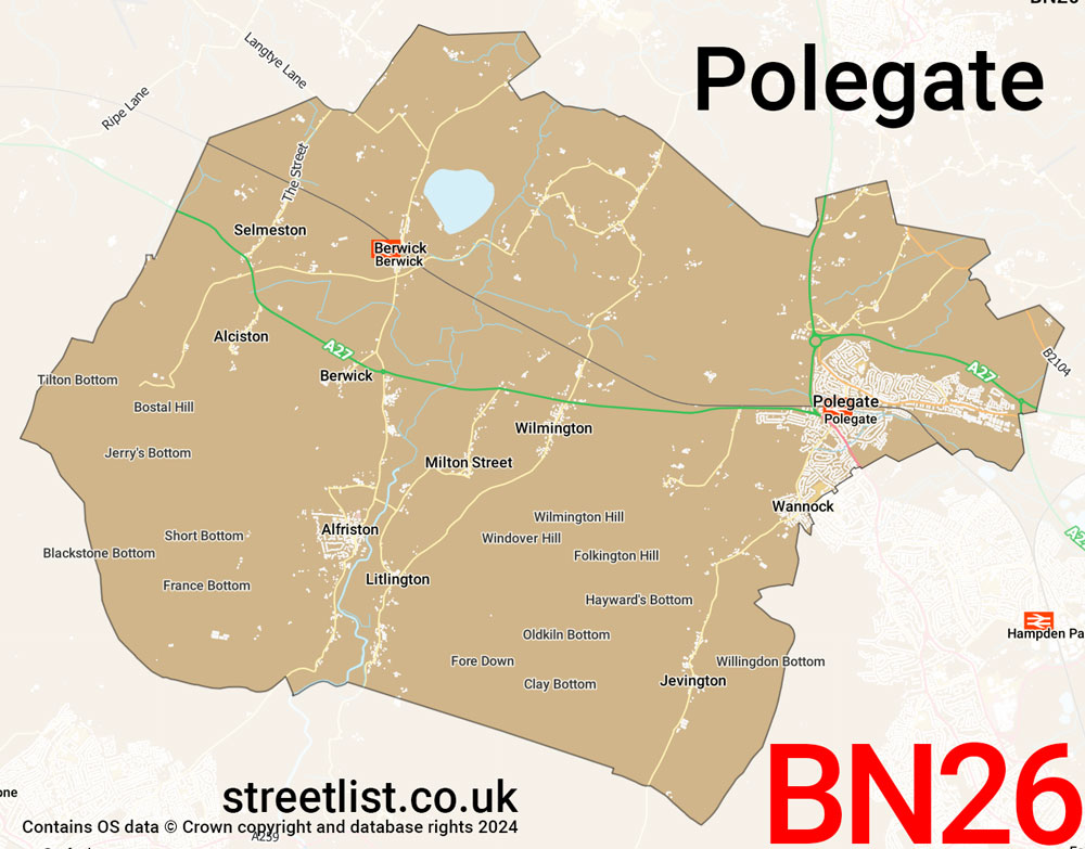 Map of the BN26 postcode