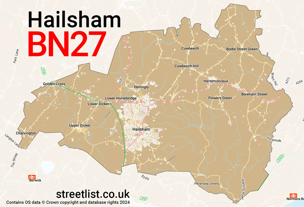 Map of the BN27 postcode