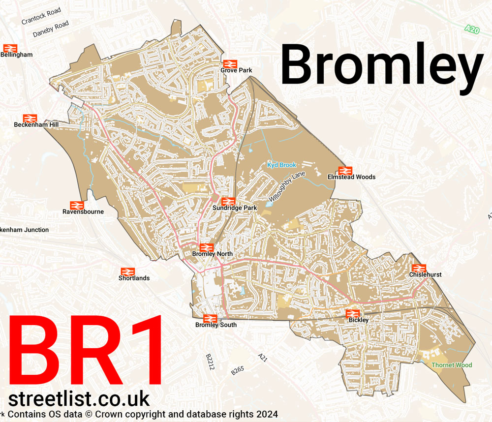 Map of the BR1 postcode