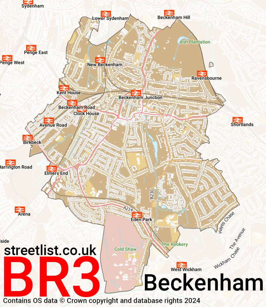 Map of the BR3 postcode