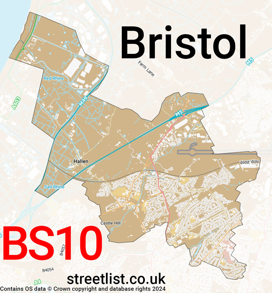 Map of the BS10 postcode