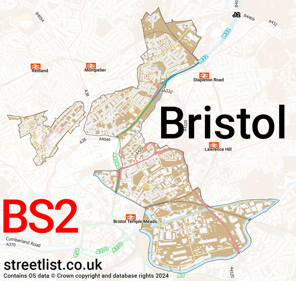 Map of the BS2 postcode