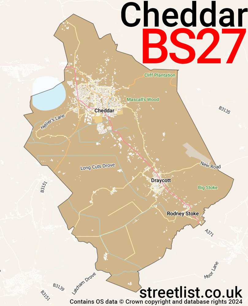 Map of the BS27 postcode