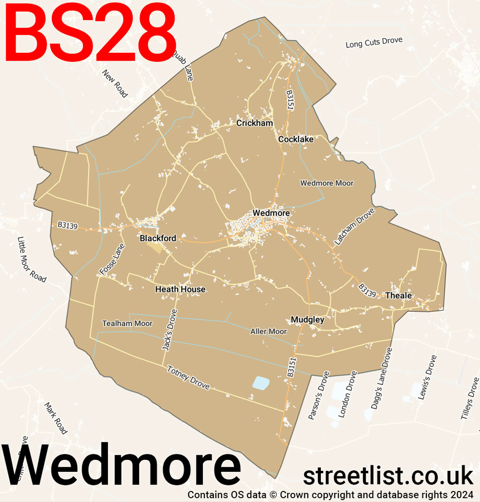 Map of the BS28 postcode