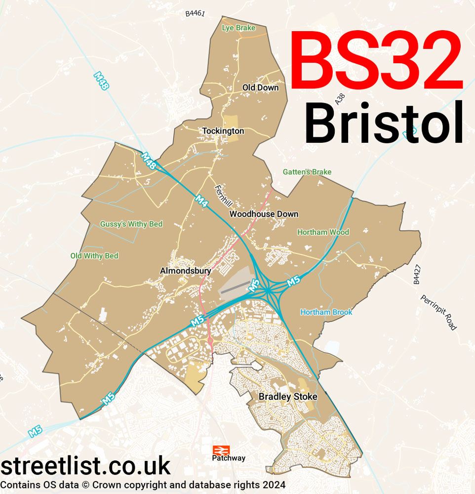 Map of the BS32 postcode