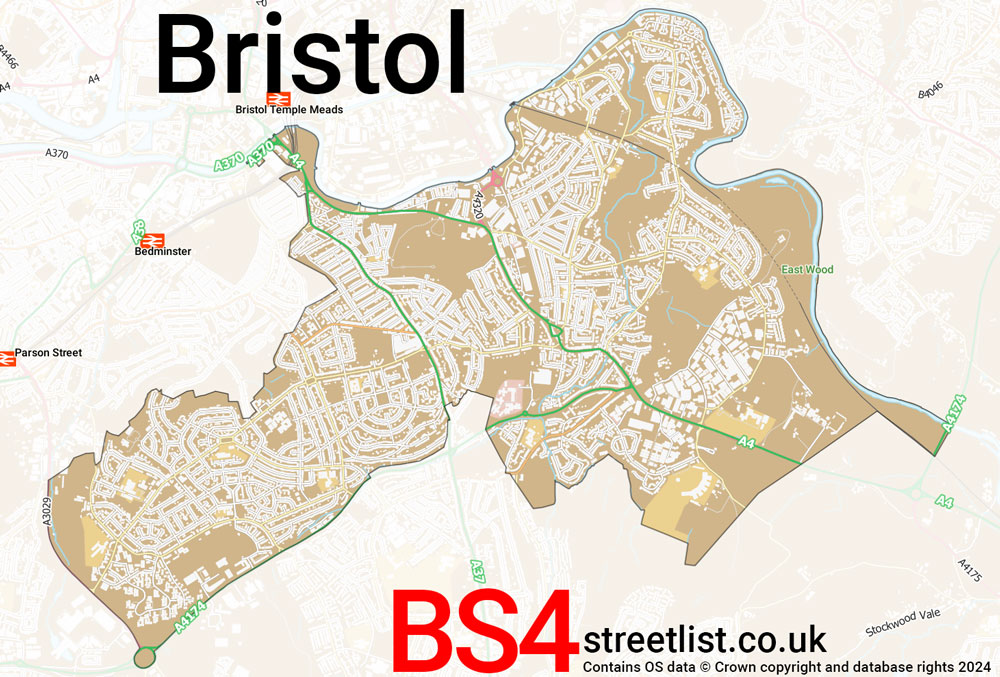 Map of the BS4 postcode