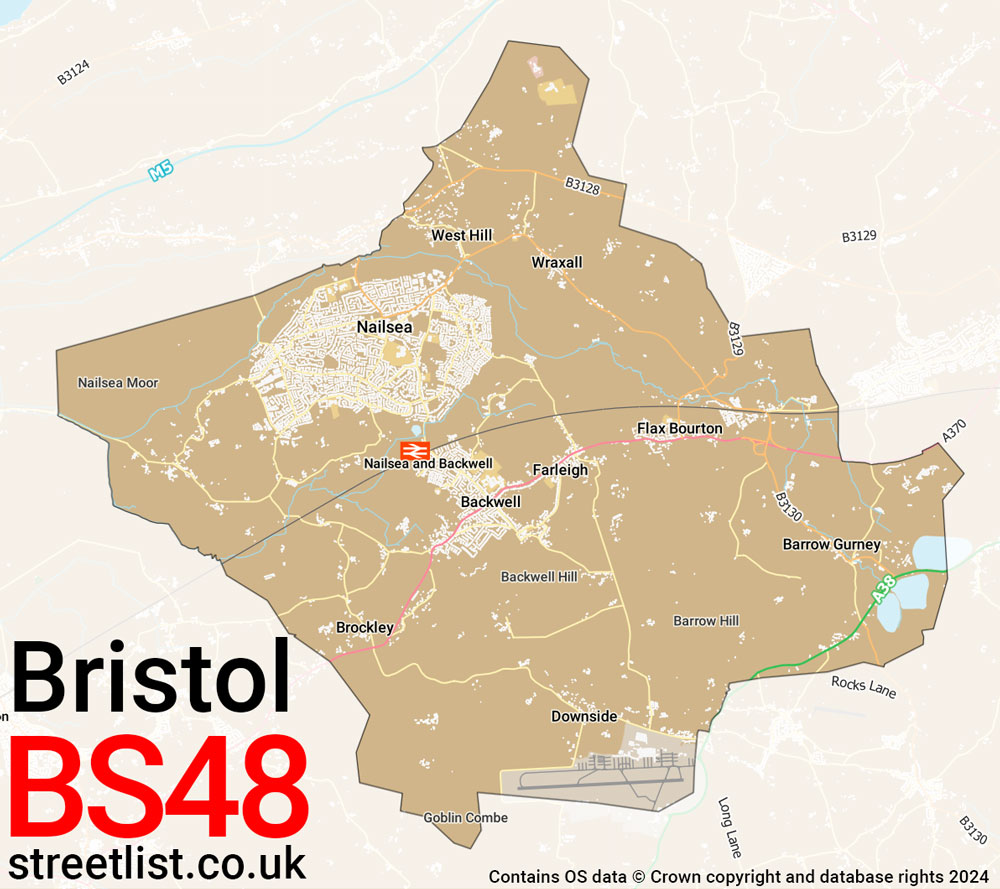 Map of the BS48 postcode