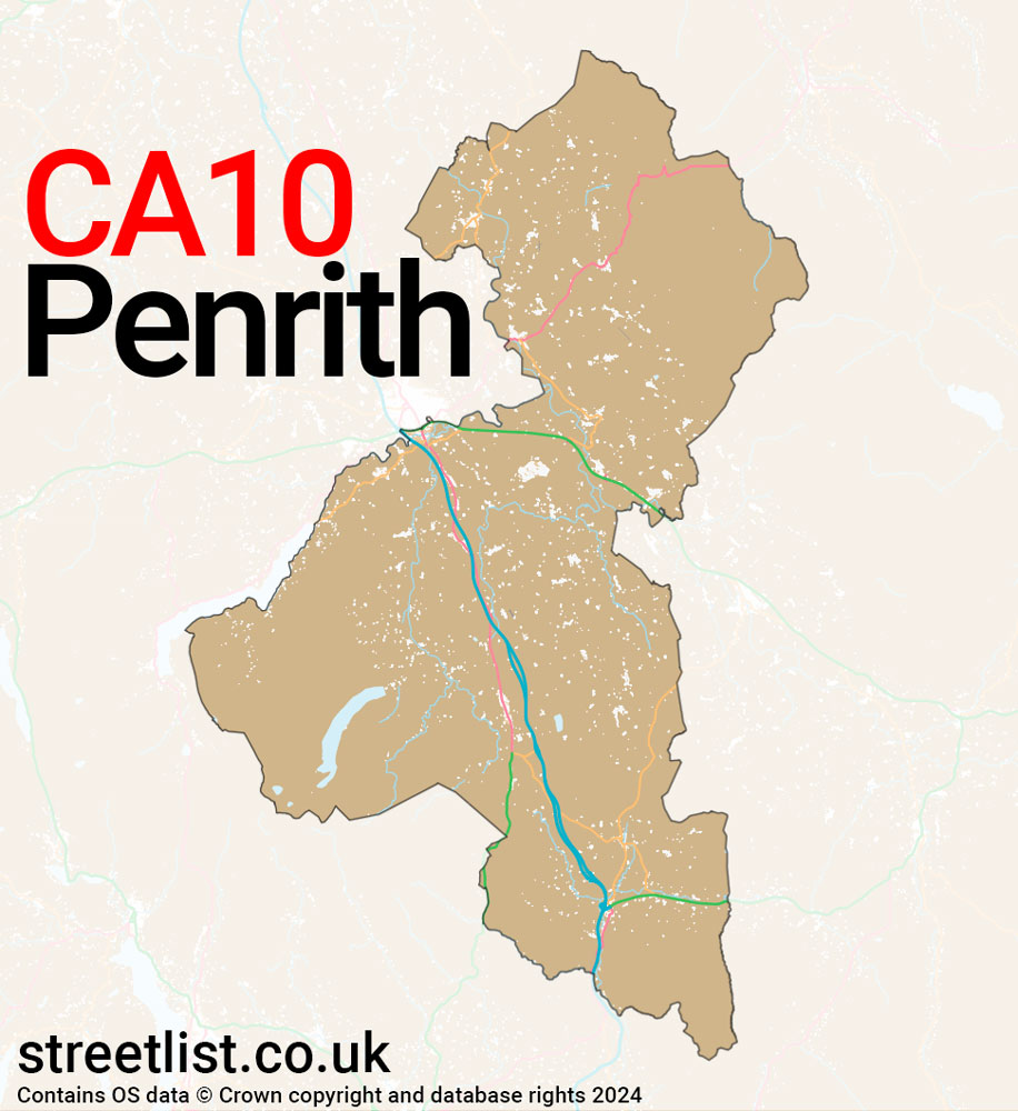 Map of the CA10 postcode