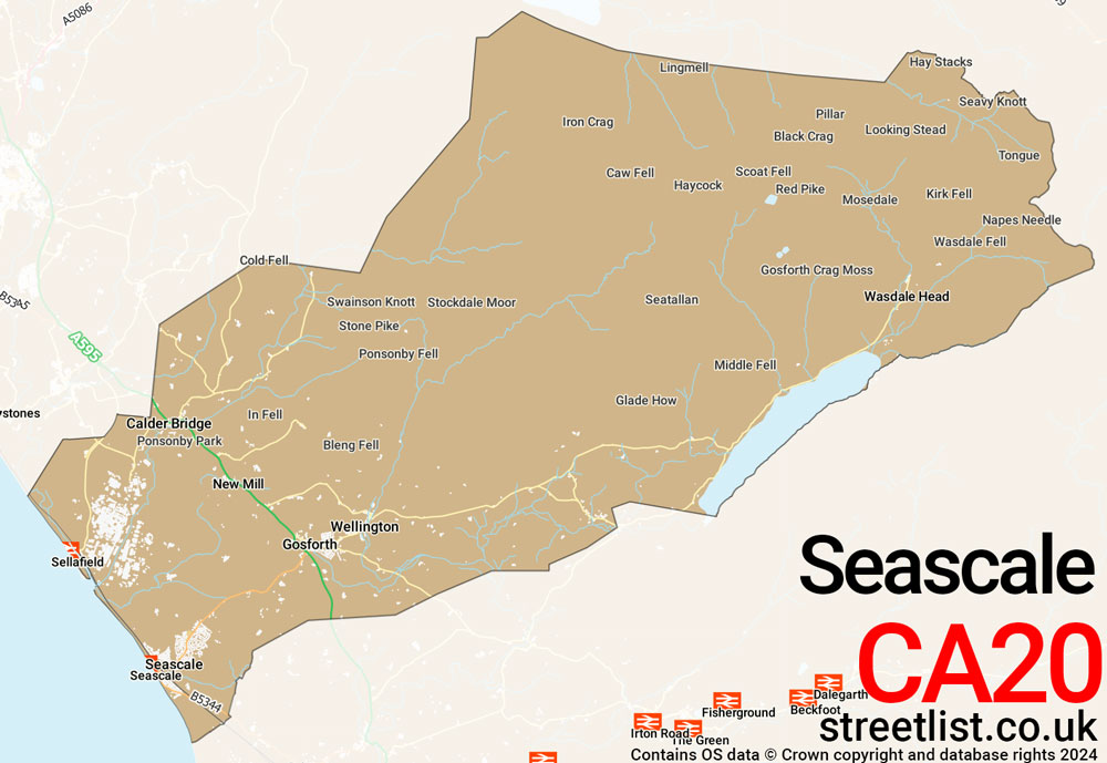 Map of the CA20 postcode