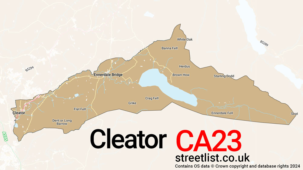 Map of the CA23 postcode