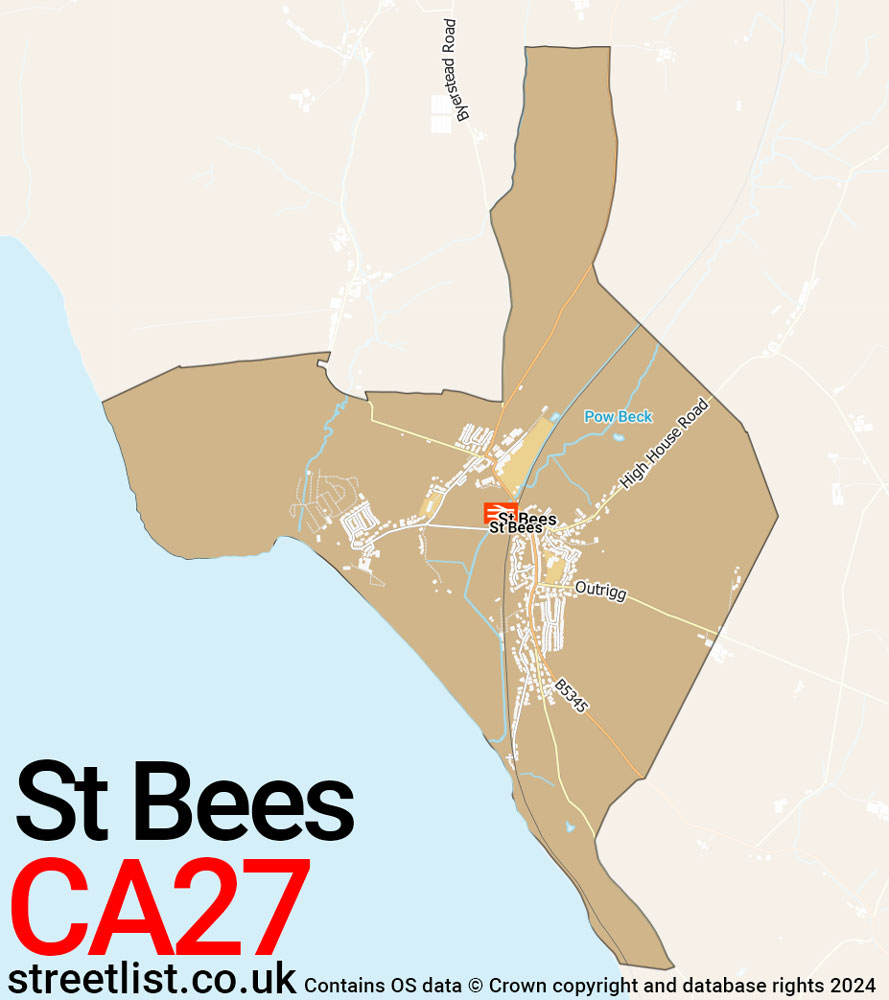 Map of the CA27 postcode