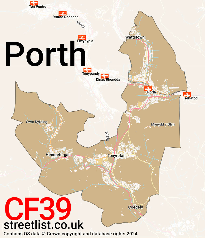 Map of the CF39 postcode