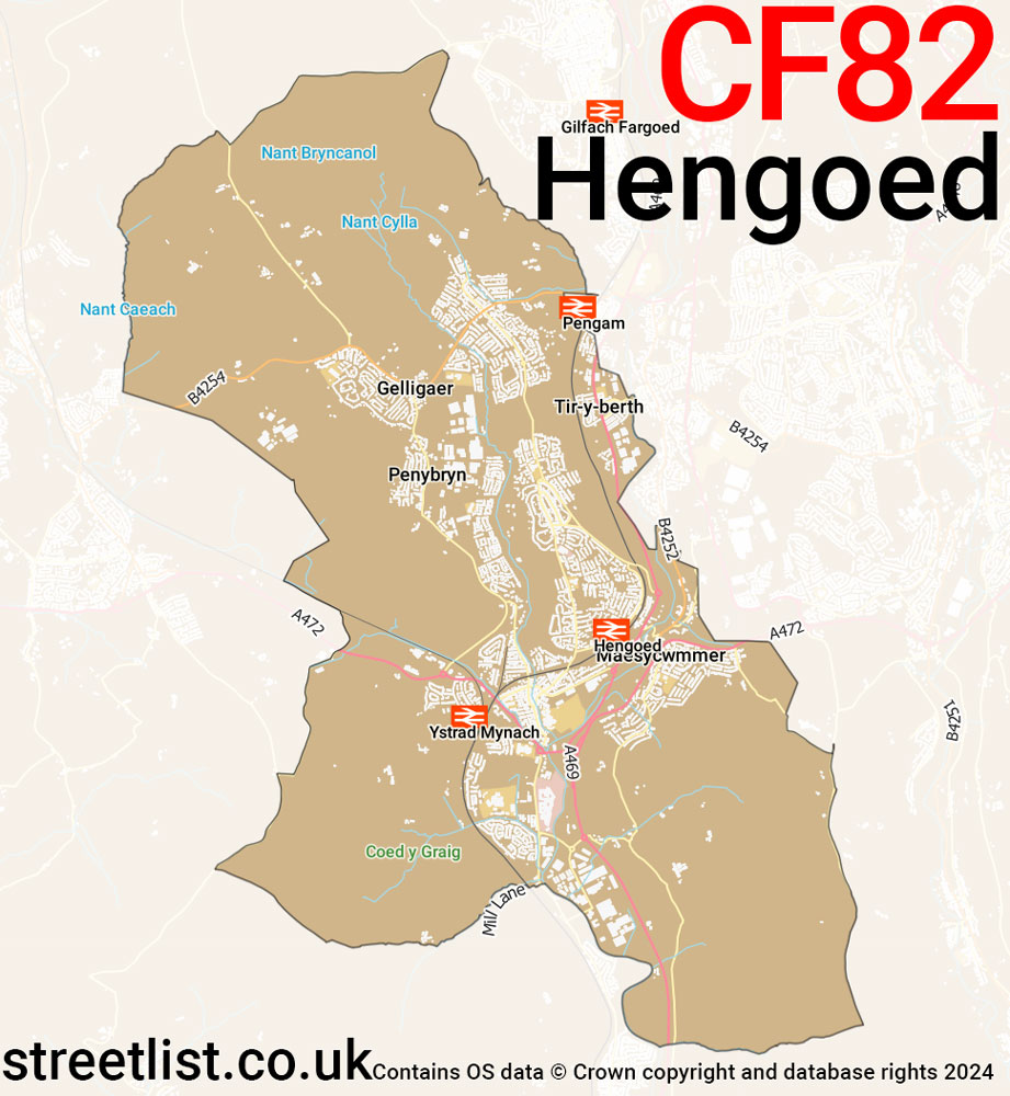 Map of the CF82 postcode