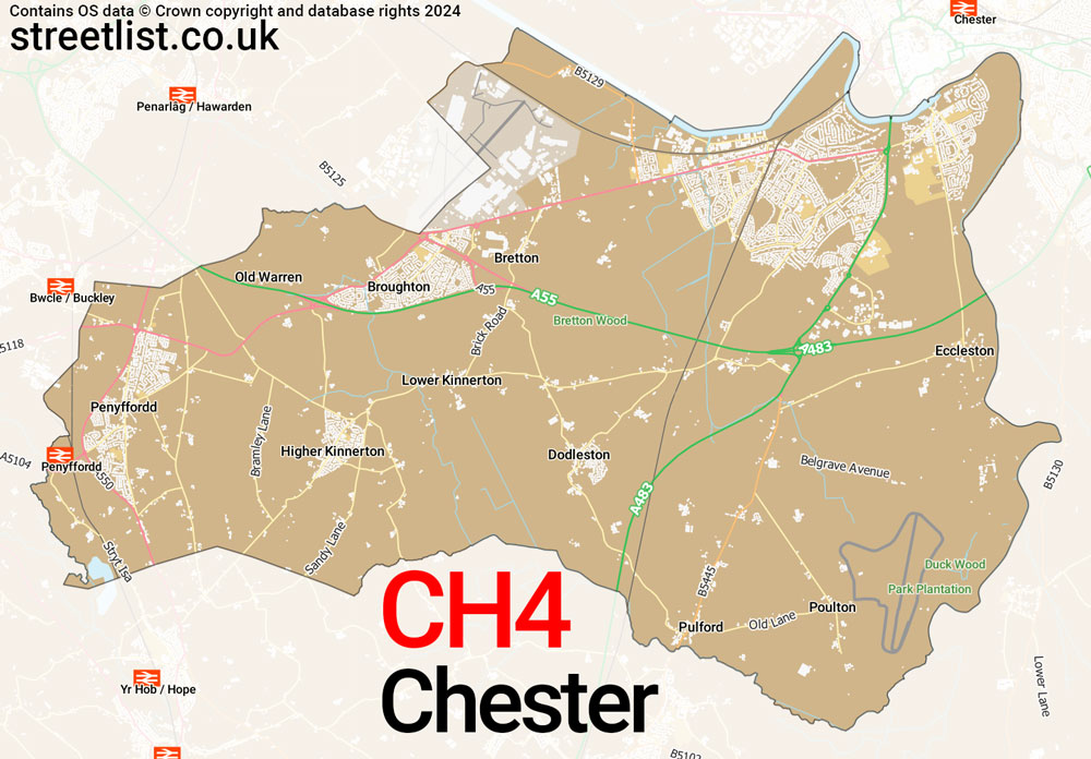 Map of the CH4 postcode