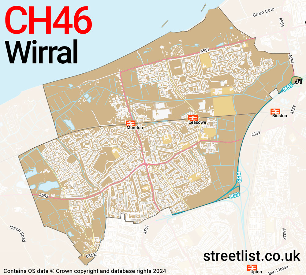 Map of the CH46 postcode