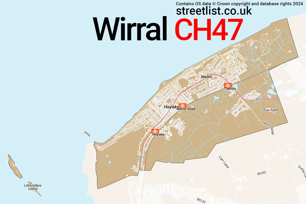 Map of the CH47 postcode