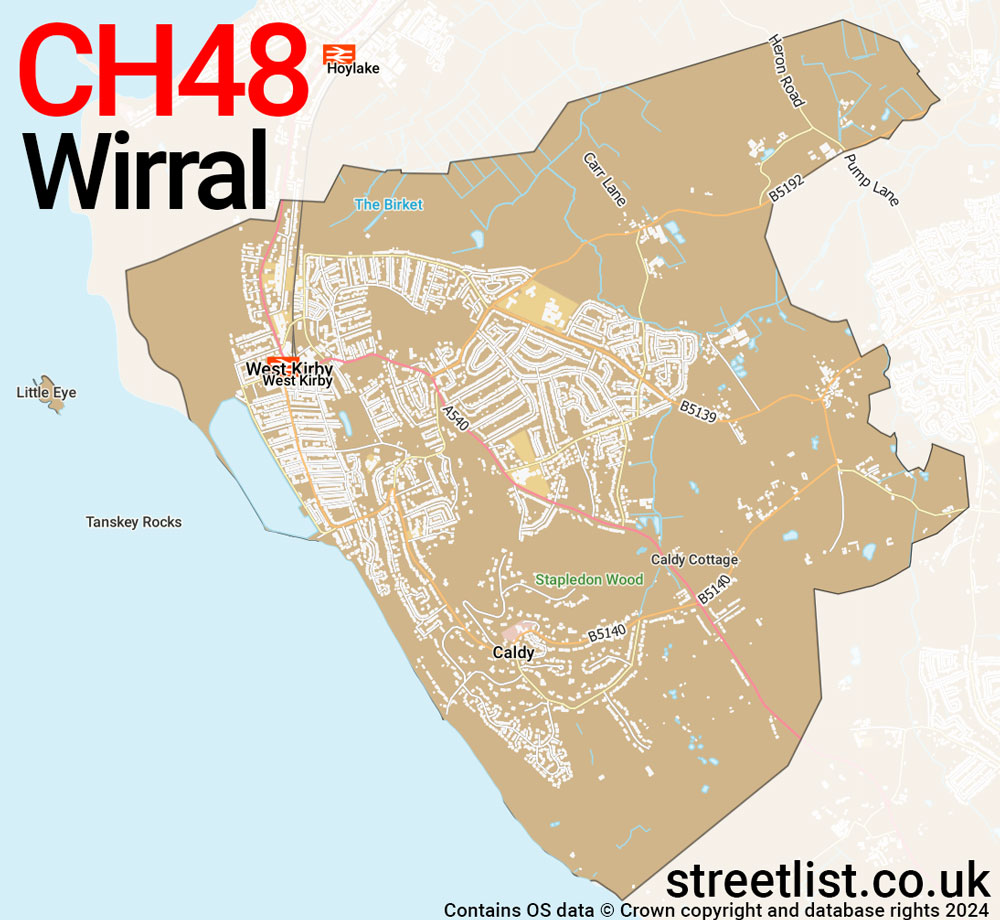 Map of the CH48 postcode