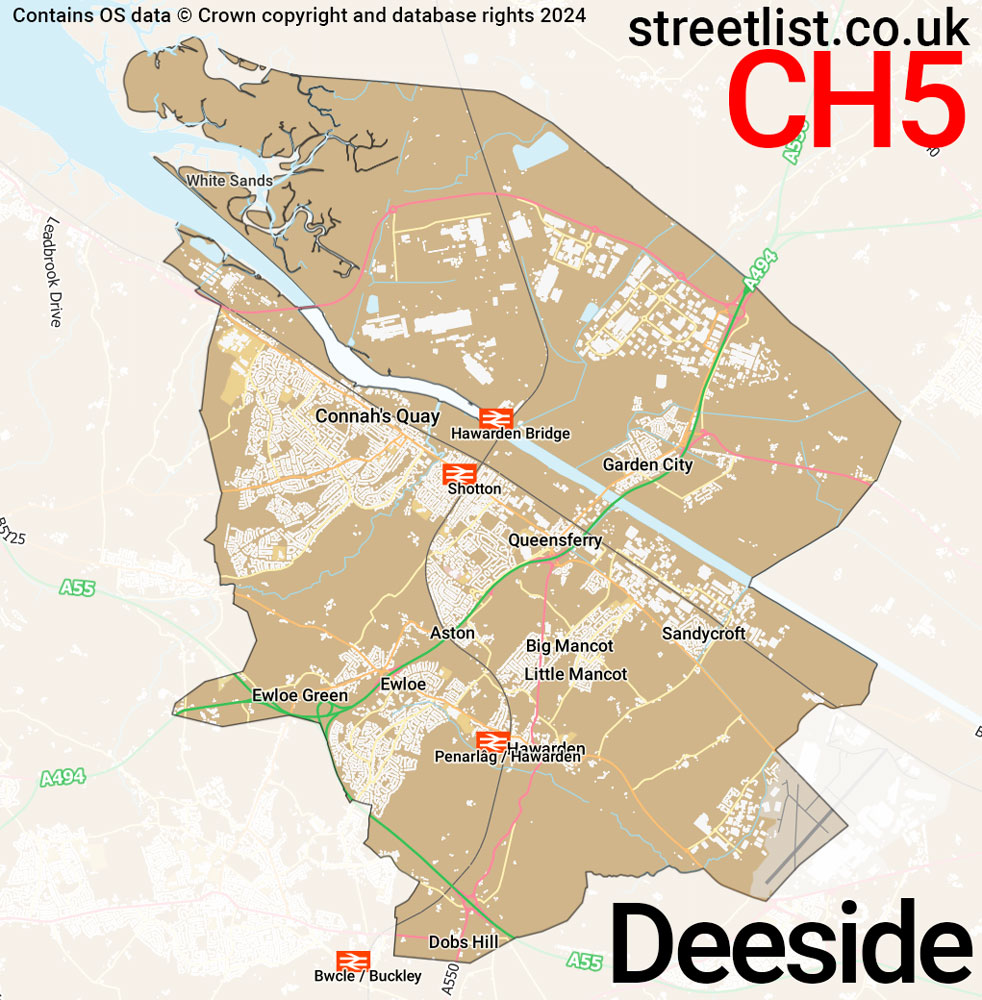 Map of the CH5 postcode