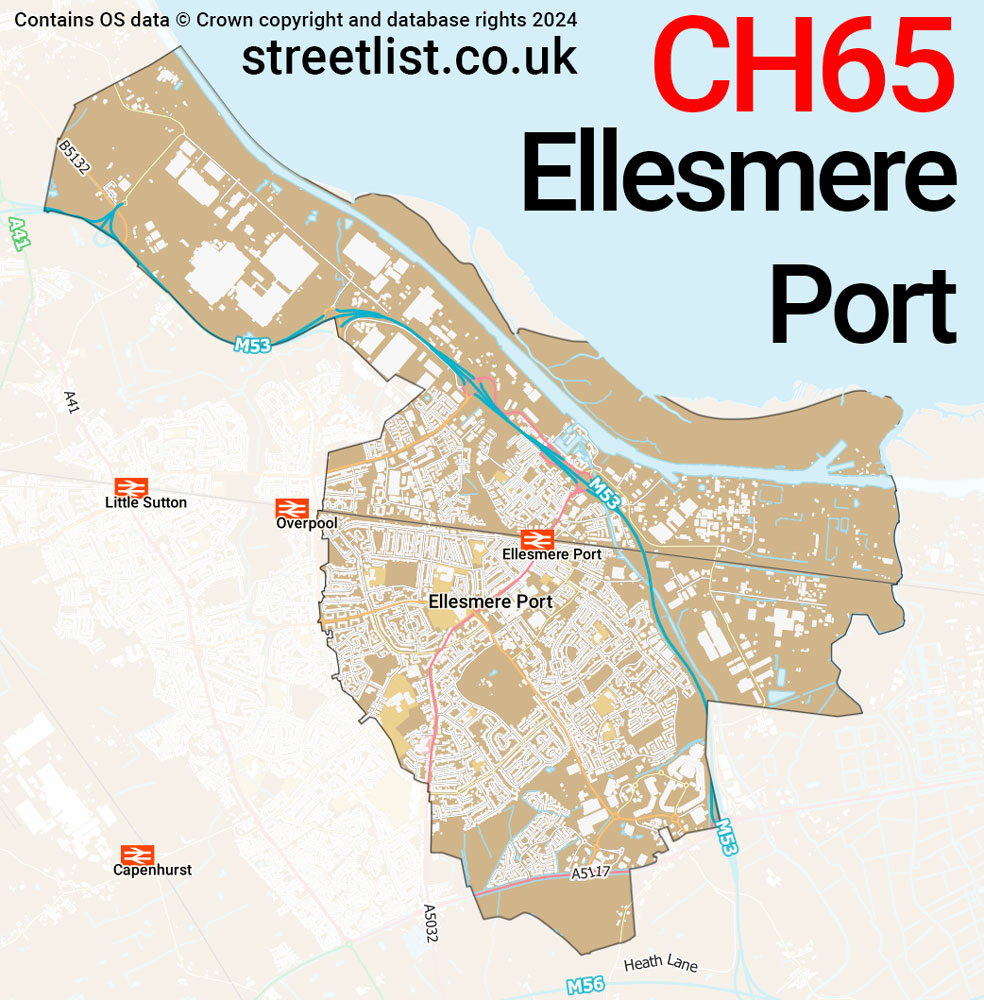 Map of the CH65 postcode