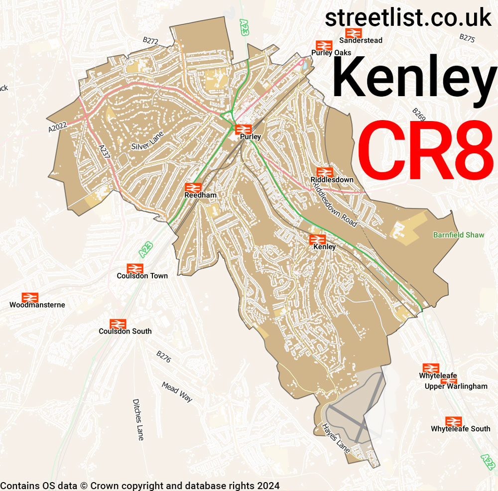 Map of the CR8 postcode