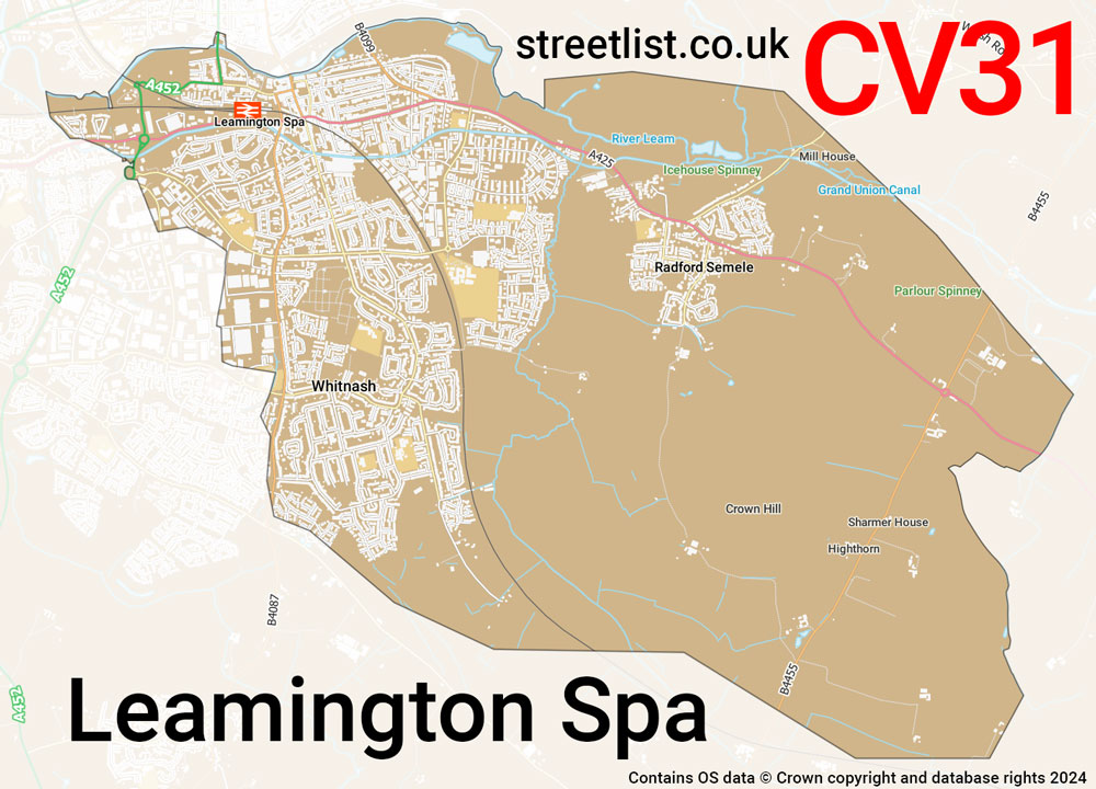 Map of the CV31 postcode