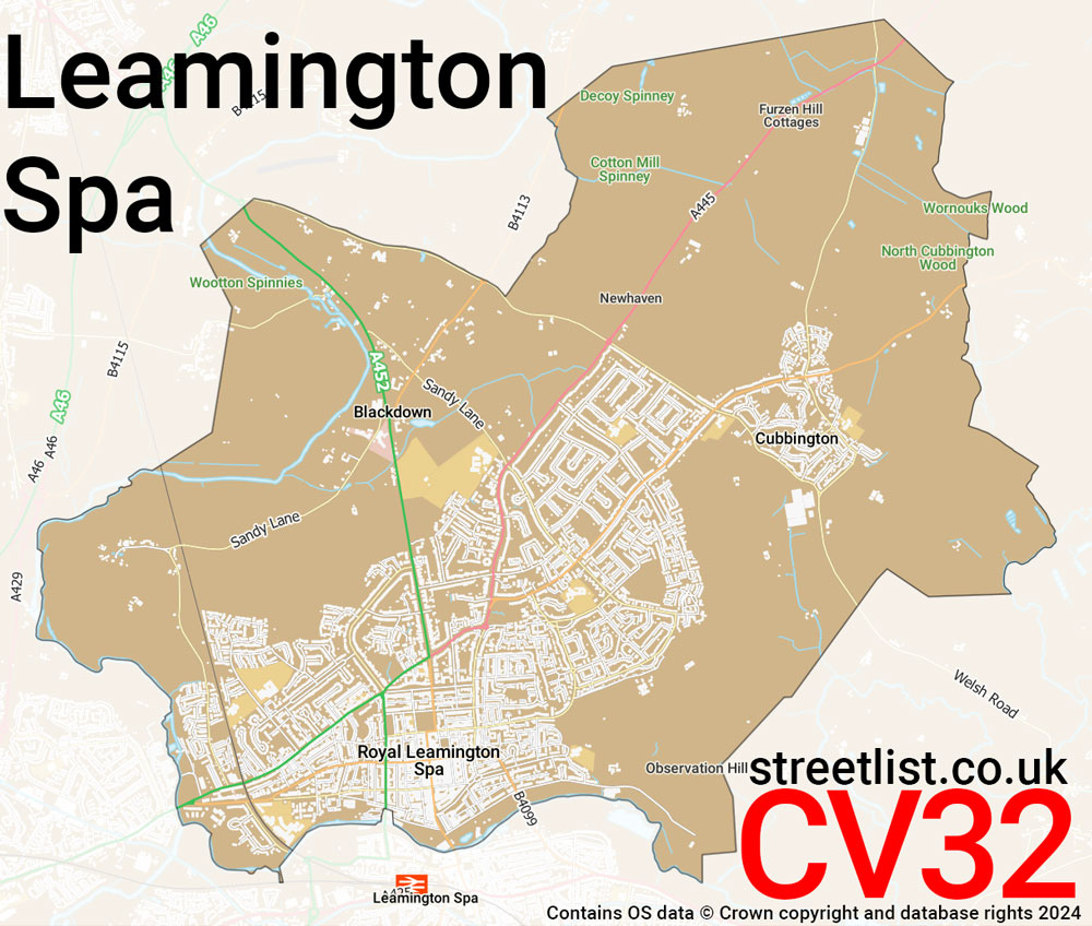 Map of the CV32 postcode