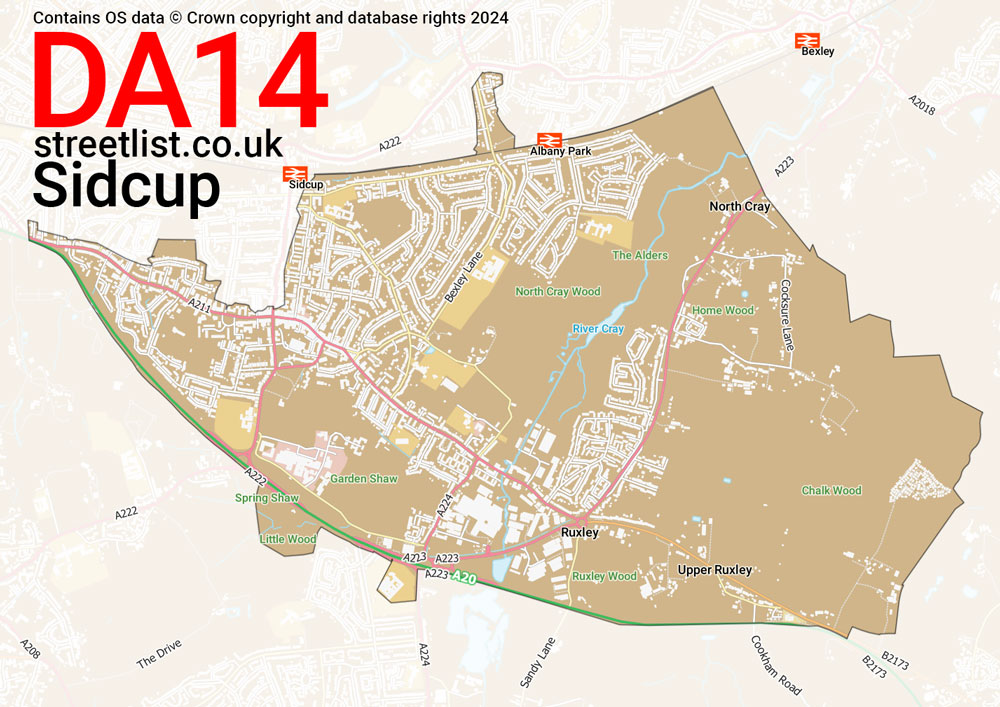 Map of the DA14 postcode