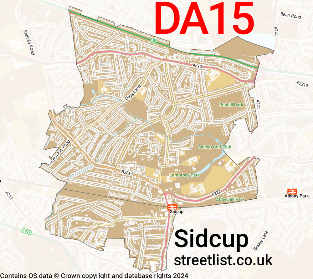 Map of the DA15 postcode