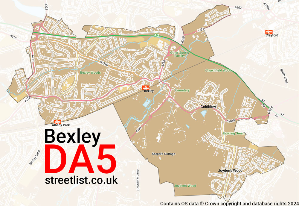 Map of the DA5 postcode