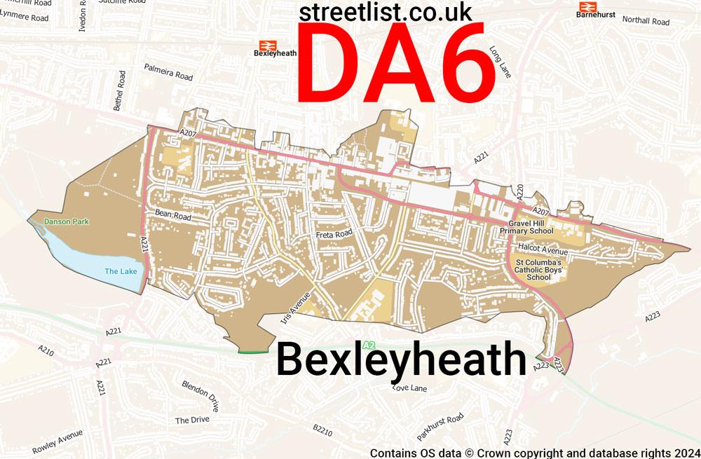 Map of the DA6 postcode