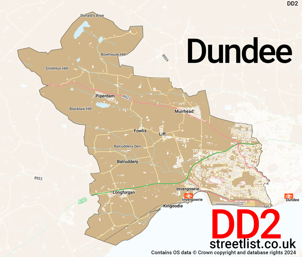 Map of the DD2 postcode