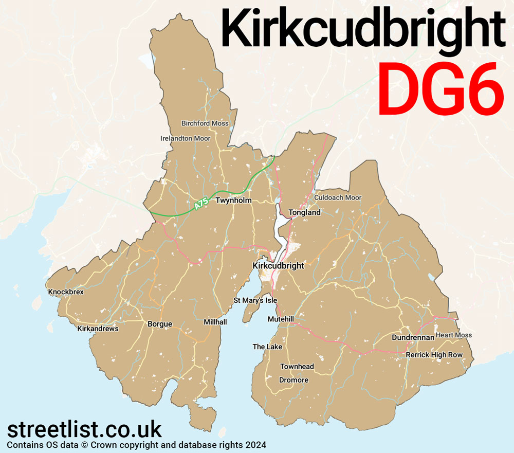 Map of the DG6 postcode