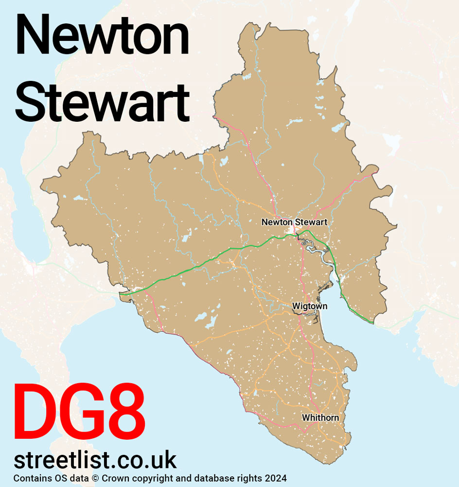 Map of the DG8 postcode