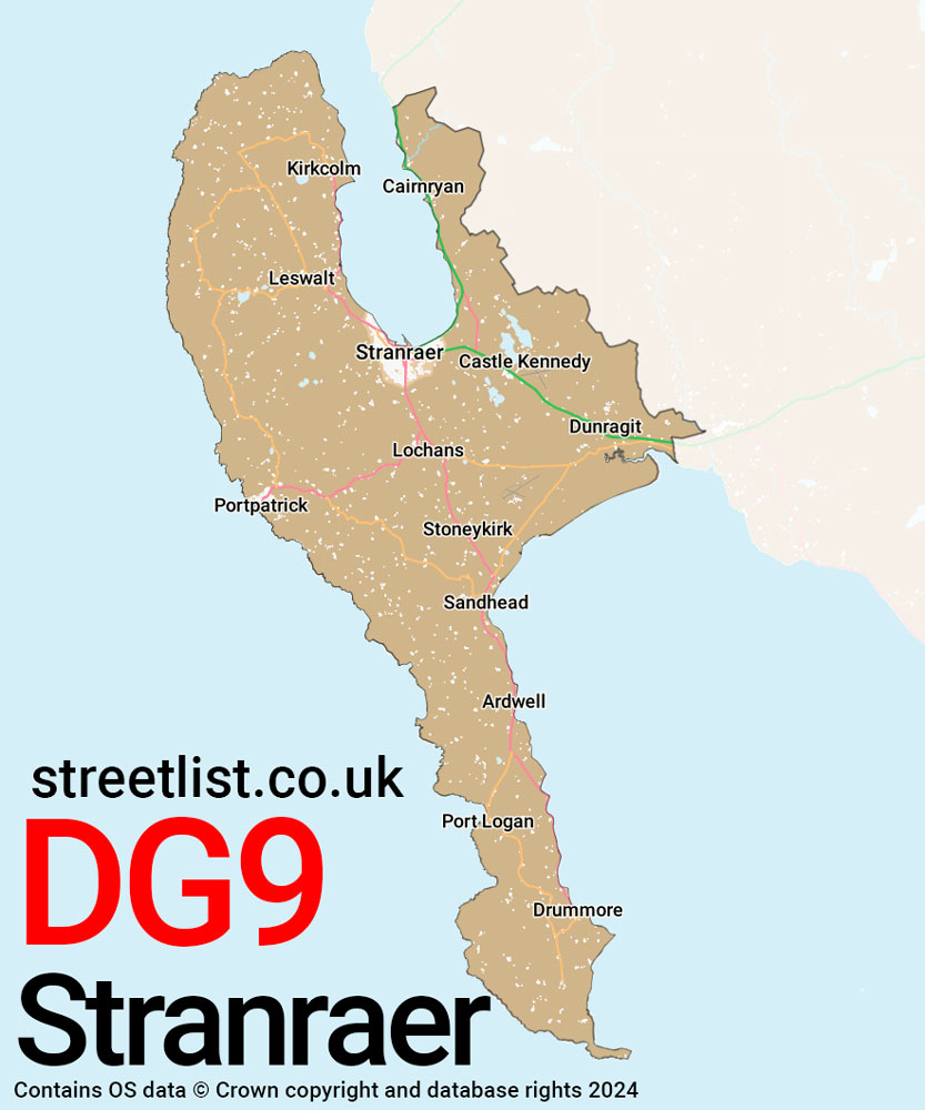 Map of the DG9 postcode