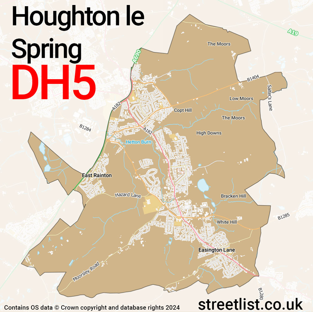 Map of the DH5 postcode