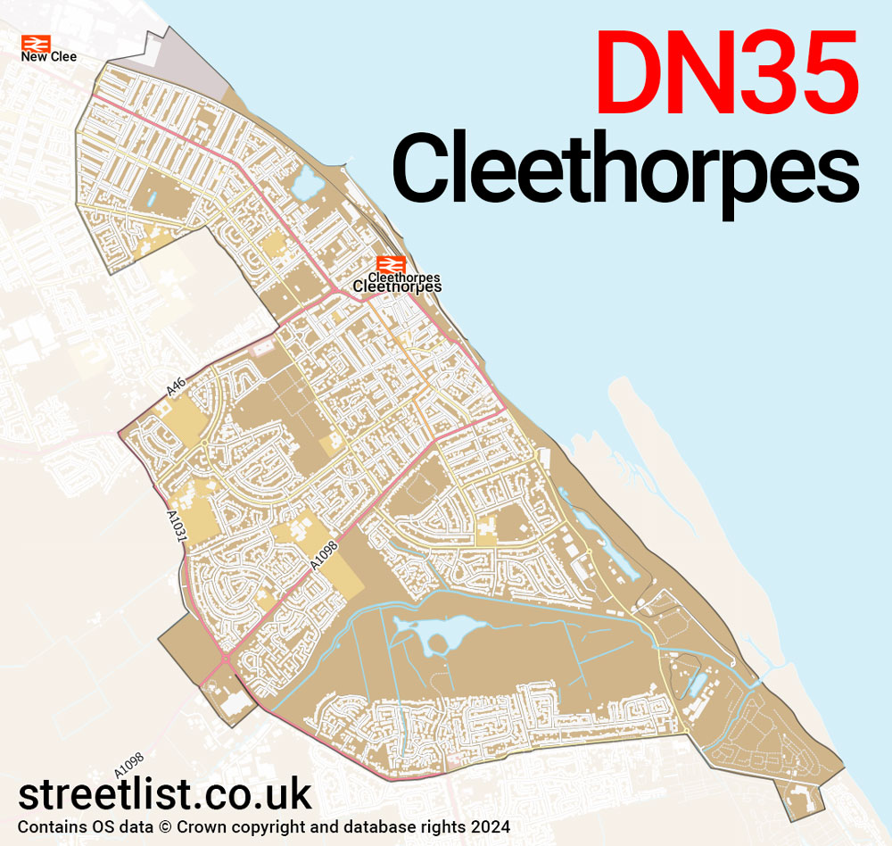 Map of the DN35 postcode