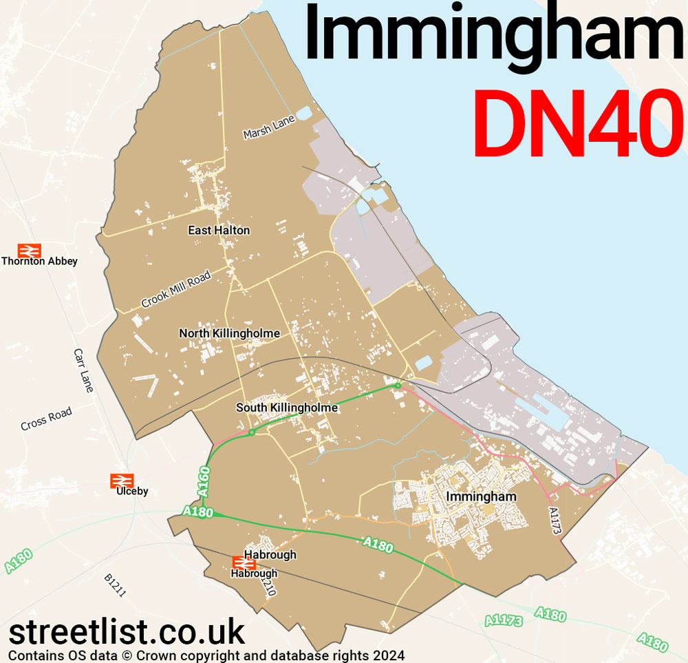 Map of the DN40 postcode