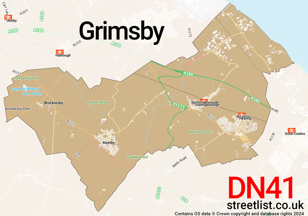 Map of the DN41 postcode