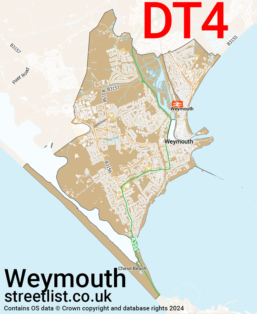 Map of the DT4 postcode