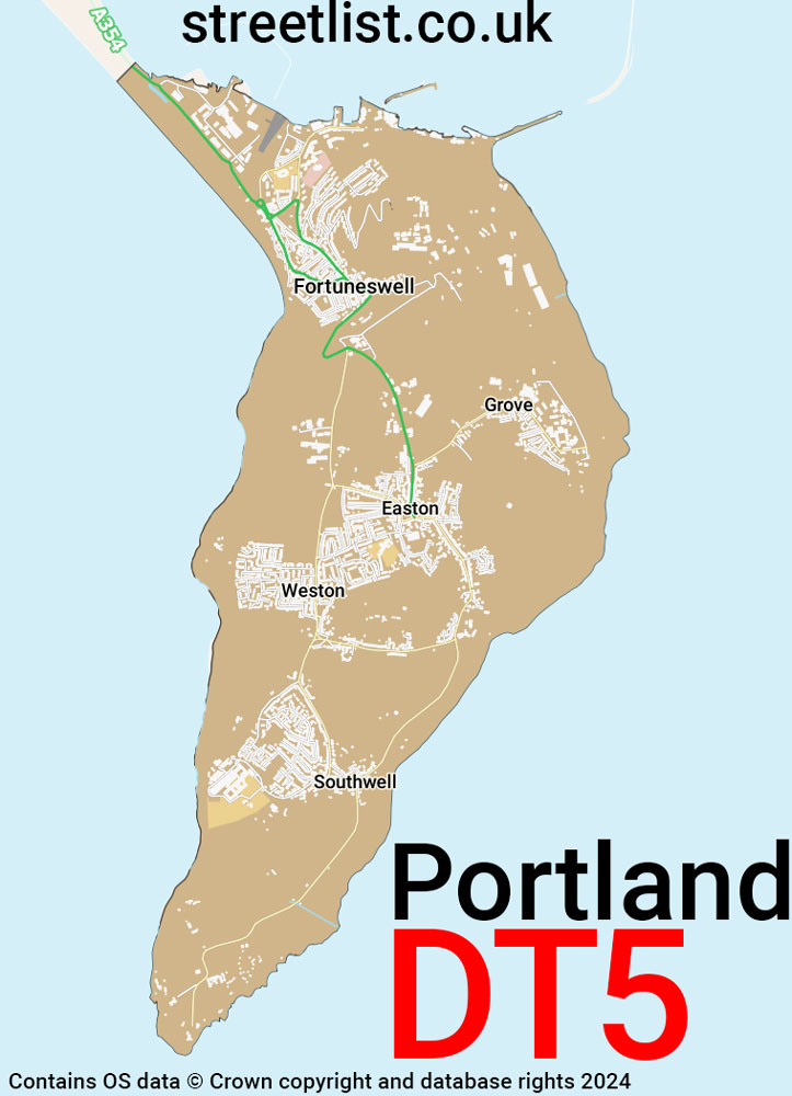 Map of the DT5 postcode