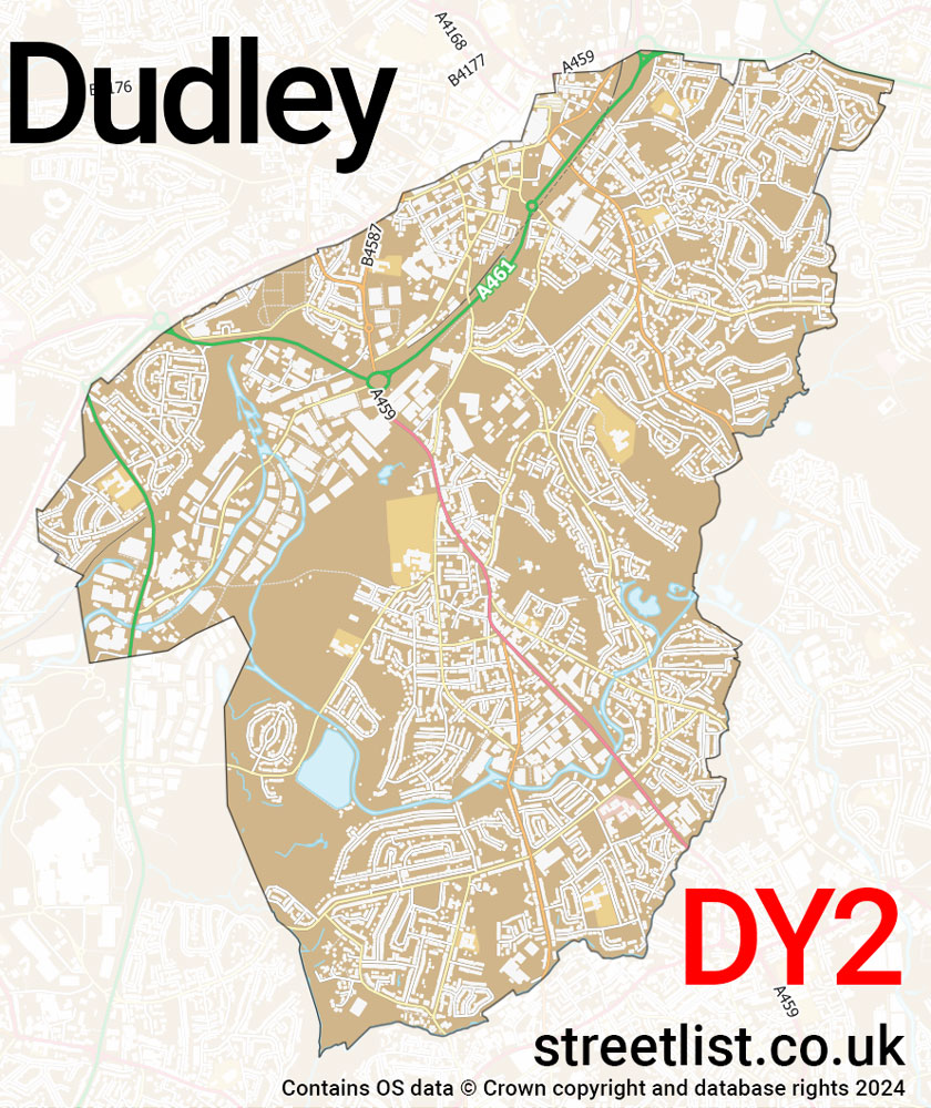 Map of the DY2 postcode