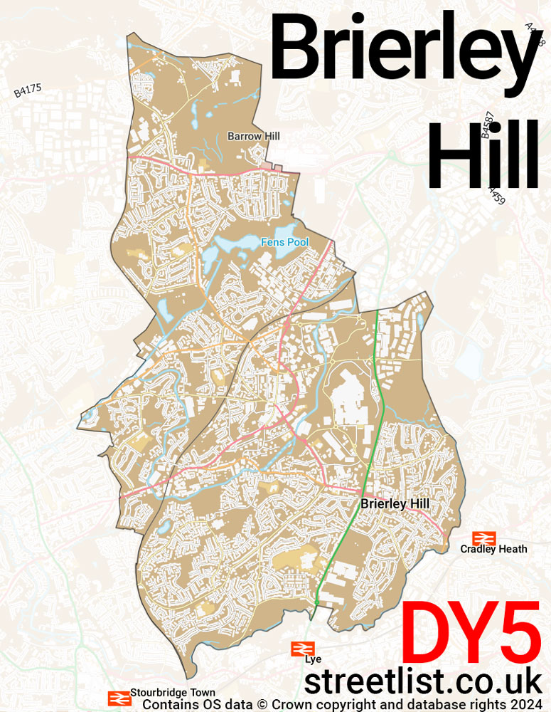 Map of the DY5 postcode