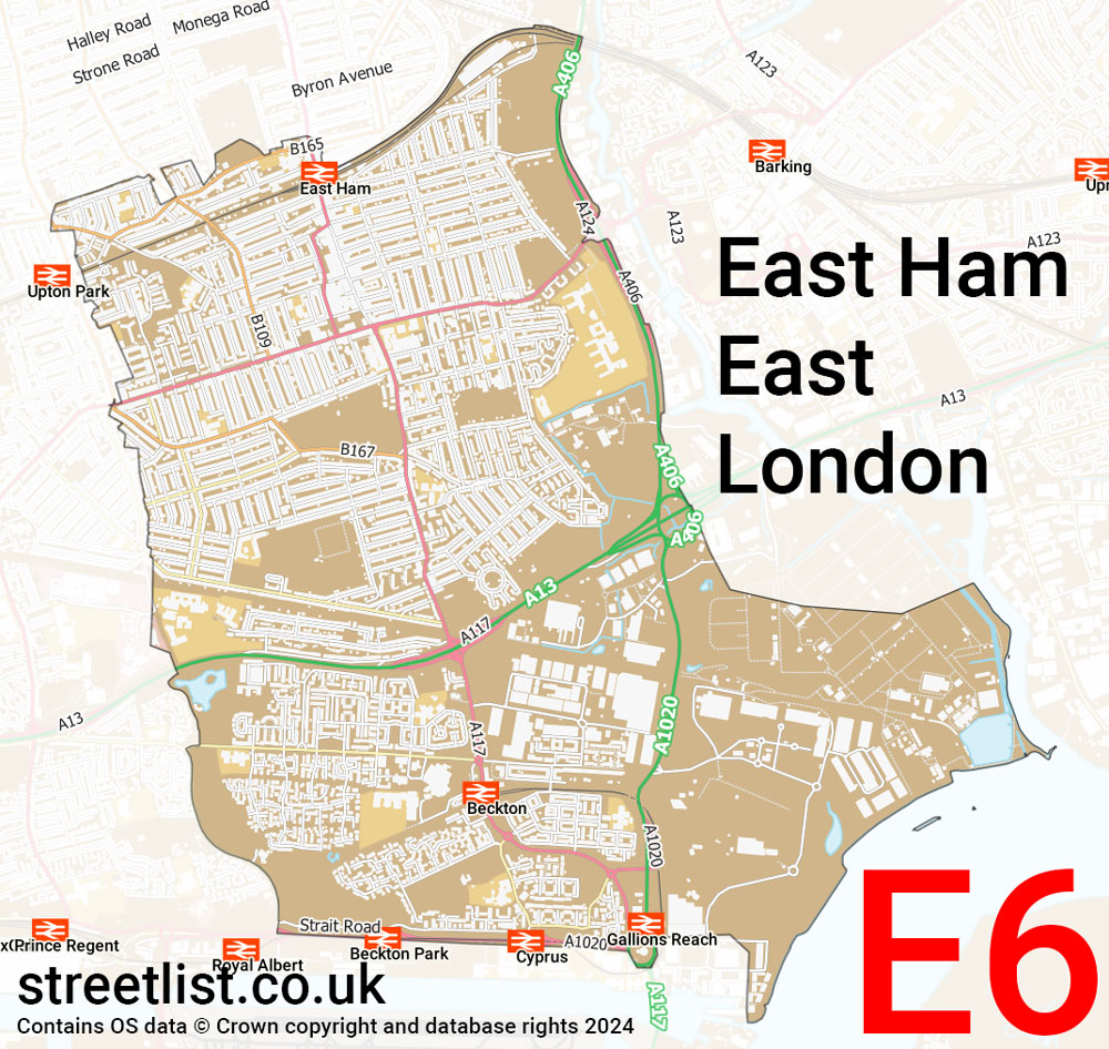 Map of the E6 postcode