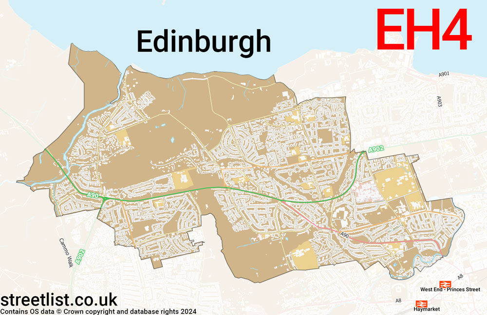 Map of the EH4 postcode