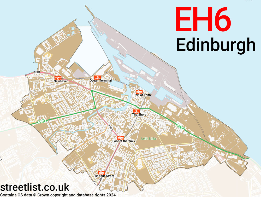 Map of the EH6 postcode