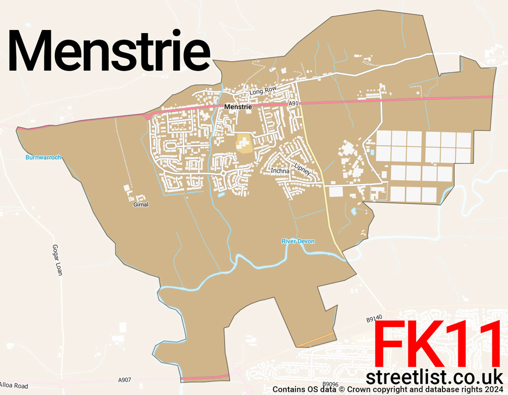 Map of the FK11 postcode